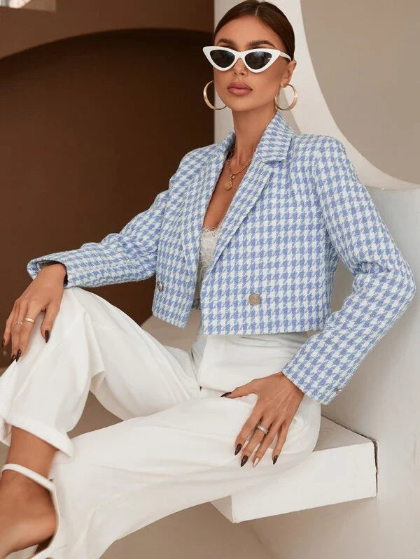 ZERMO® - Geruite Dames Blazer