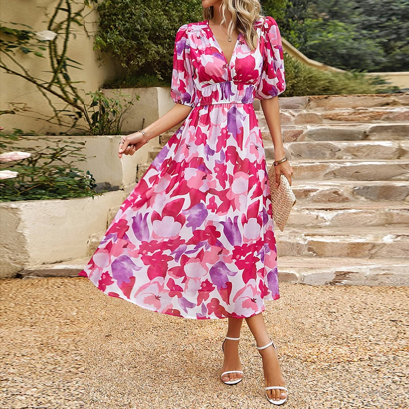 ZERMO® - Trendy Bloemen Jurk