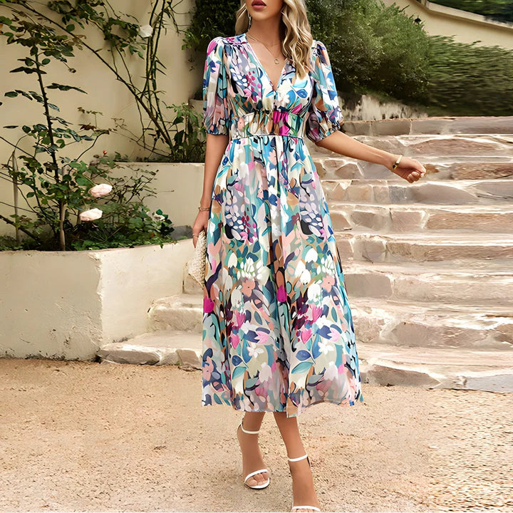 ZERMO® - Trendy Bloemen Jurk