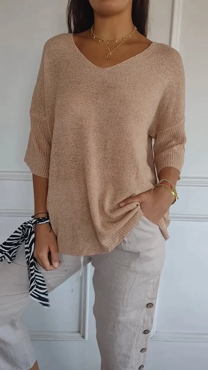 Charlotte™ - Stijlvolle V-hals Trui