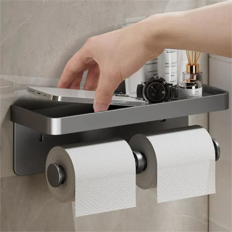 RollRack™ - Multifunctionele Toiletrolhouder